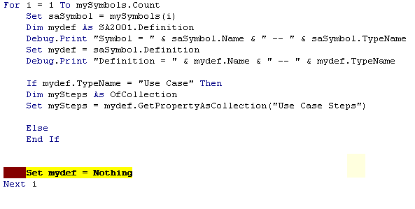 code example